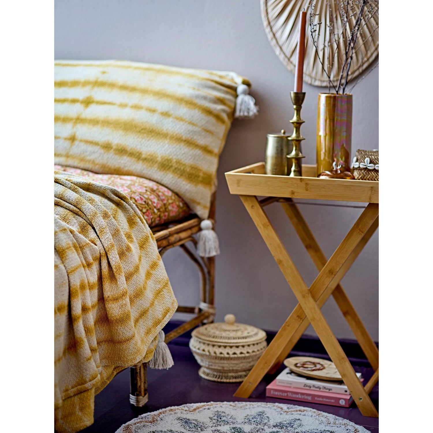 Bloomingville Seval Basket com tampa, natureza, bambu