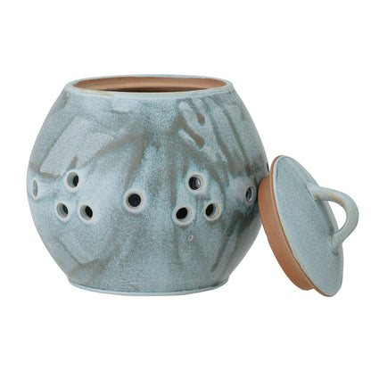 Creative Collection Petal Krukke m/Låg, Blå, Stentøj - Creative Collection - DesignGaragen.dk