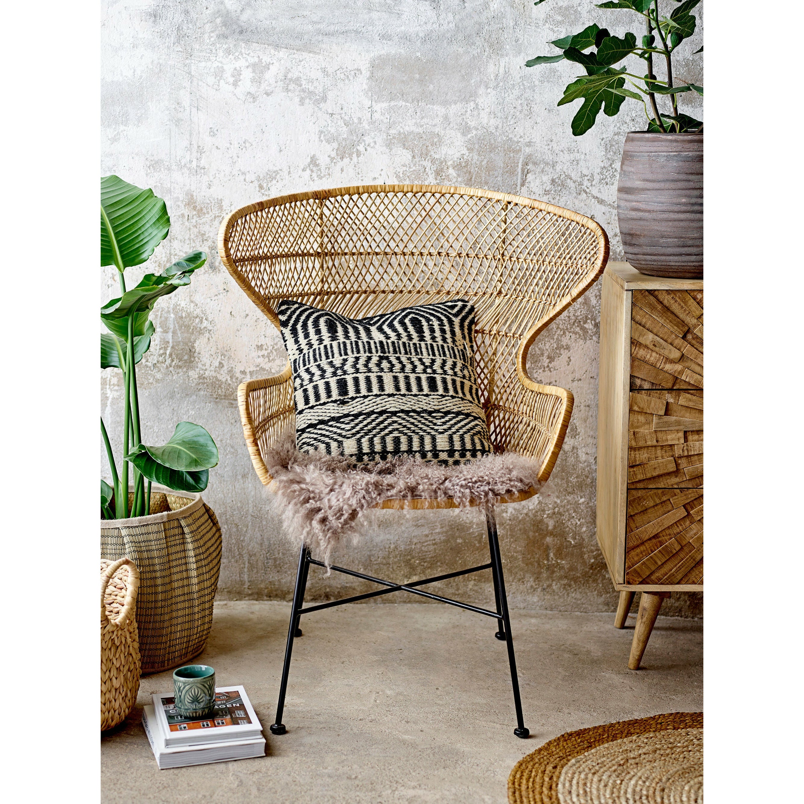 Bloomingville Bloomingville Oudon Lounge Stol, Natur, Rattan - DesignGaragen.dk.