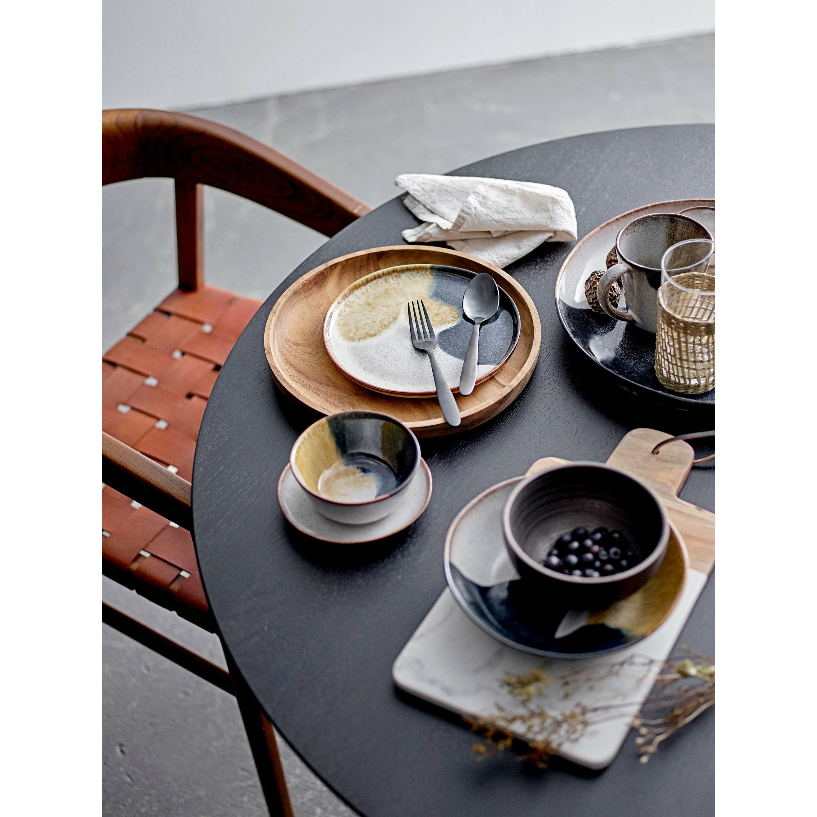 Bloomingville Jules Prato para servir, Grey, Stoneware