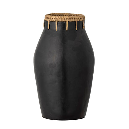 Bloomingville Dixon Deco Vase, Black, Terracotta