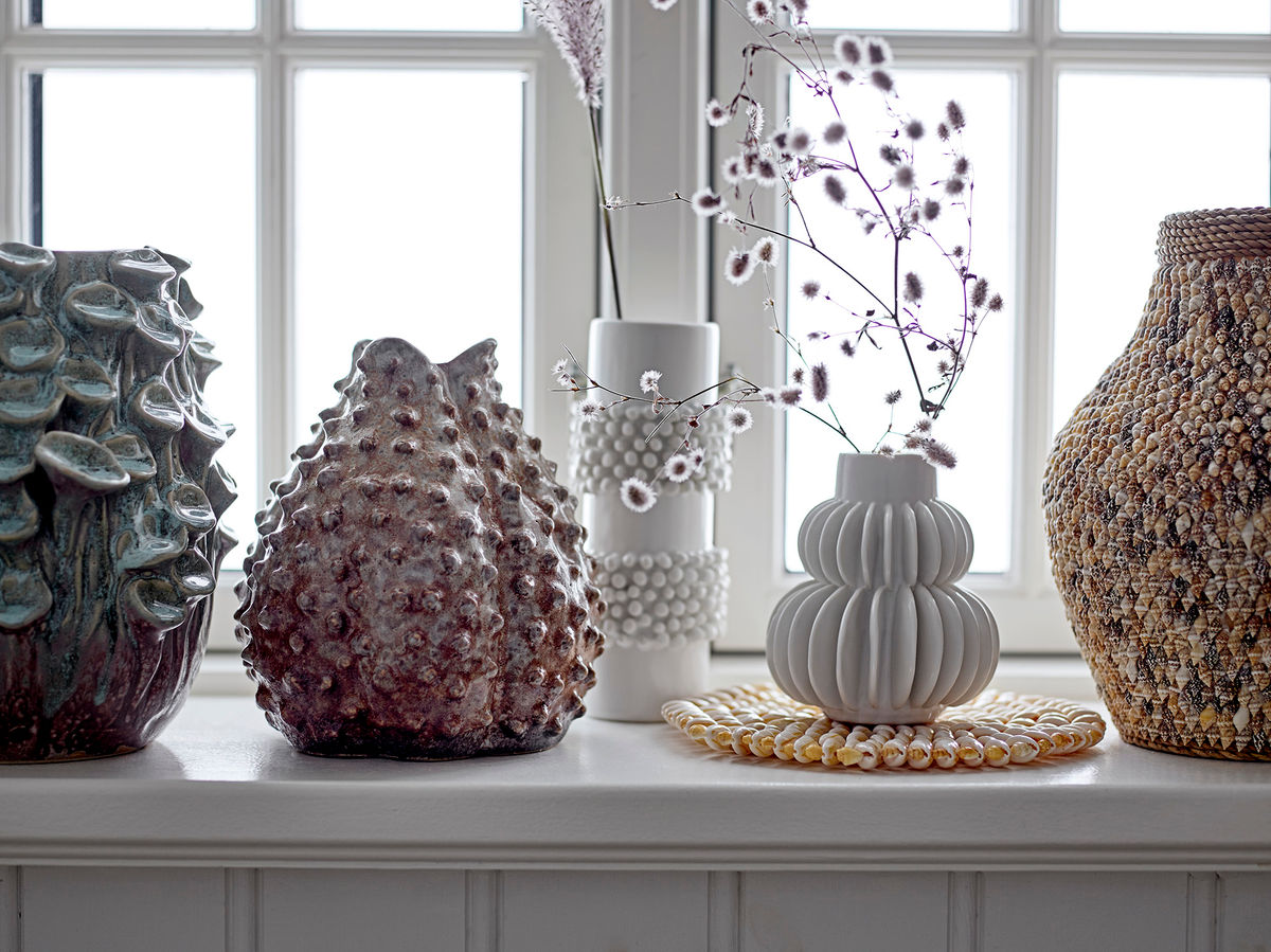 Bloomingville Halfdan Vase, Hvid, Stentøj - Bloomingville - DesignGaragen.dk