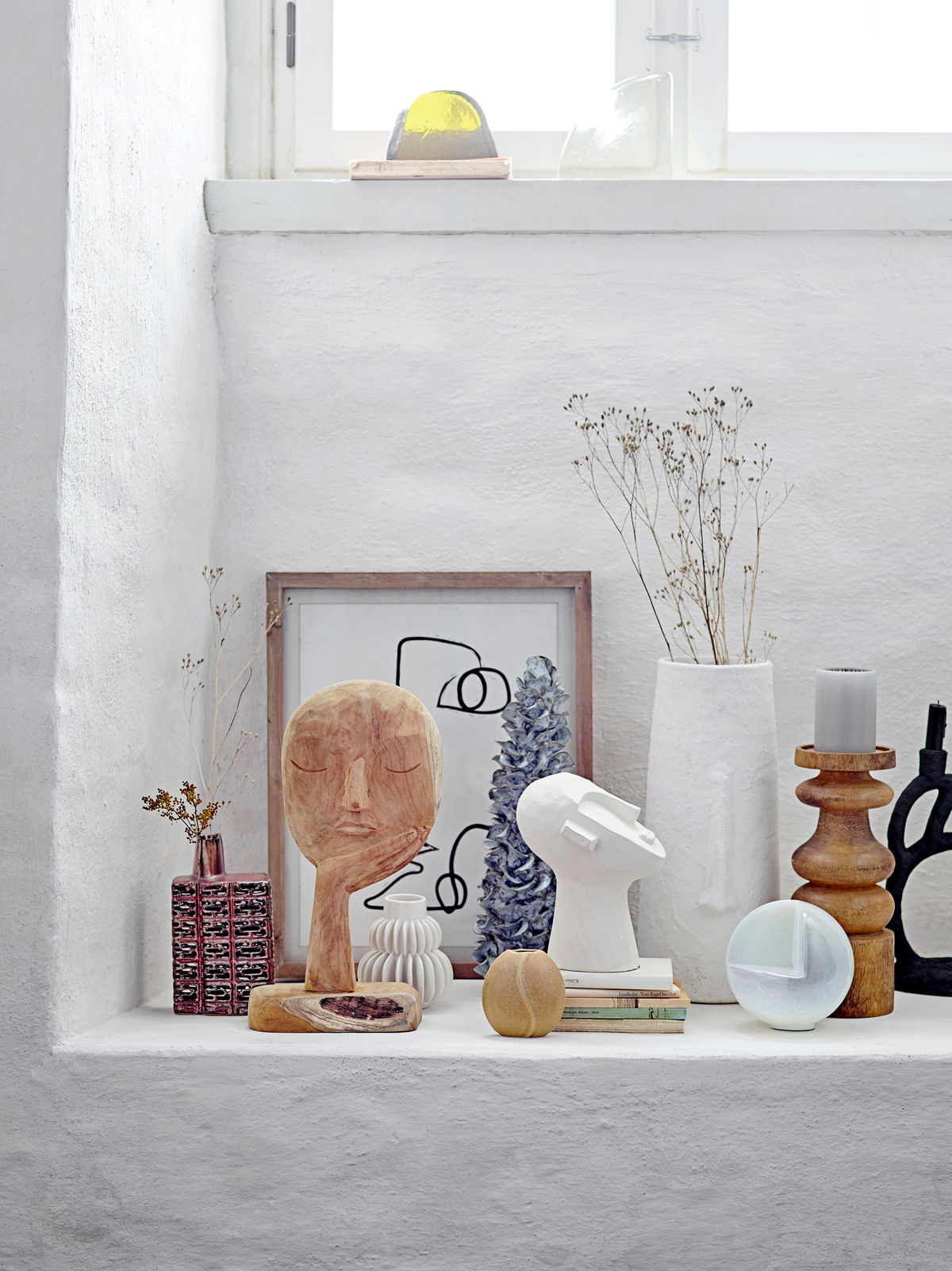 Bloomingville Halfdan Vase, Hvid, Stentøj - Bloomingville - DesignGaragen.dk