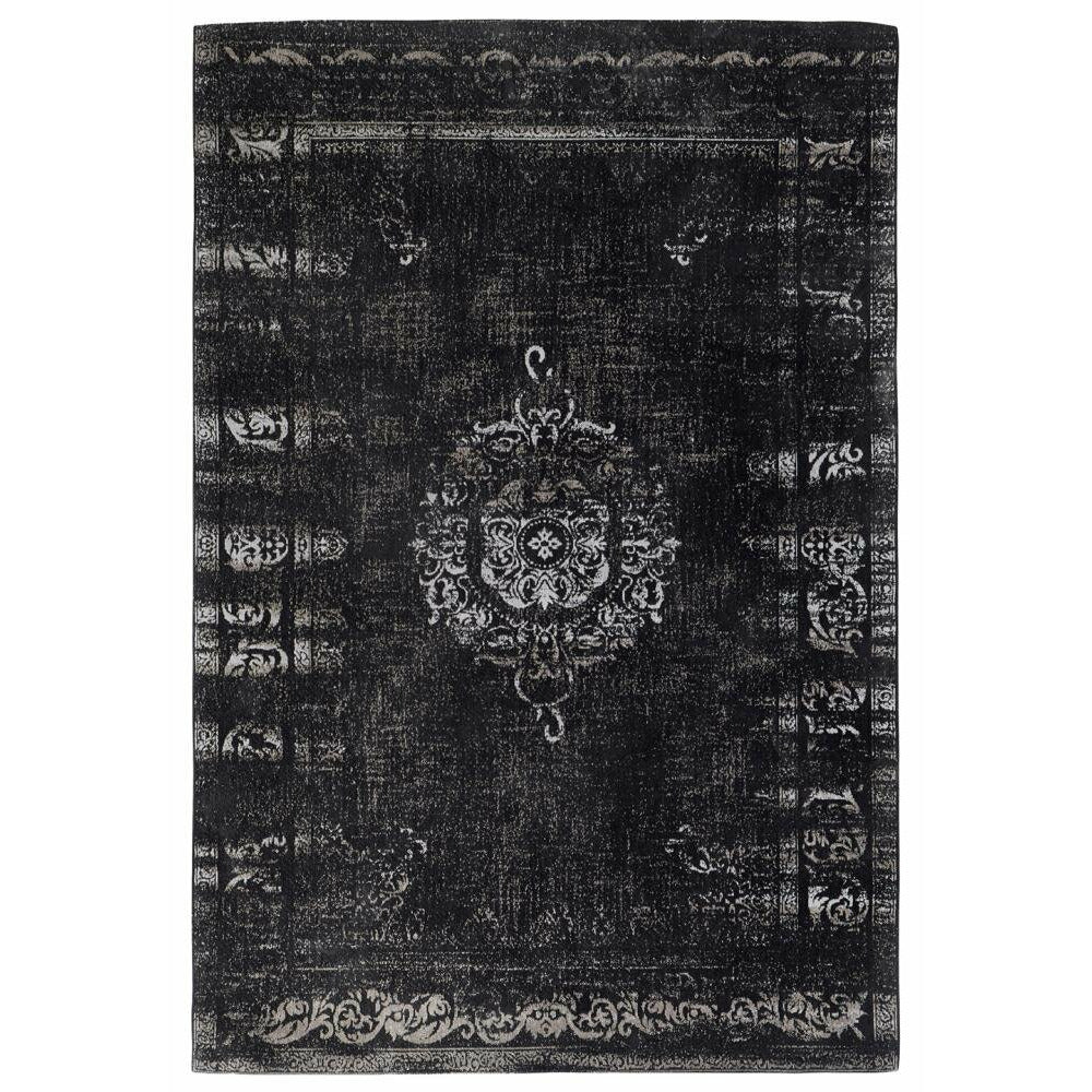 Tapete Nordal GRANDE tecido de algodão - 160x240 - cinzento escuro/preto