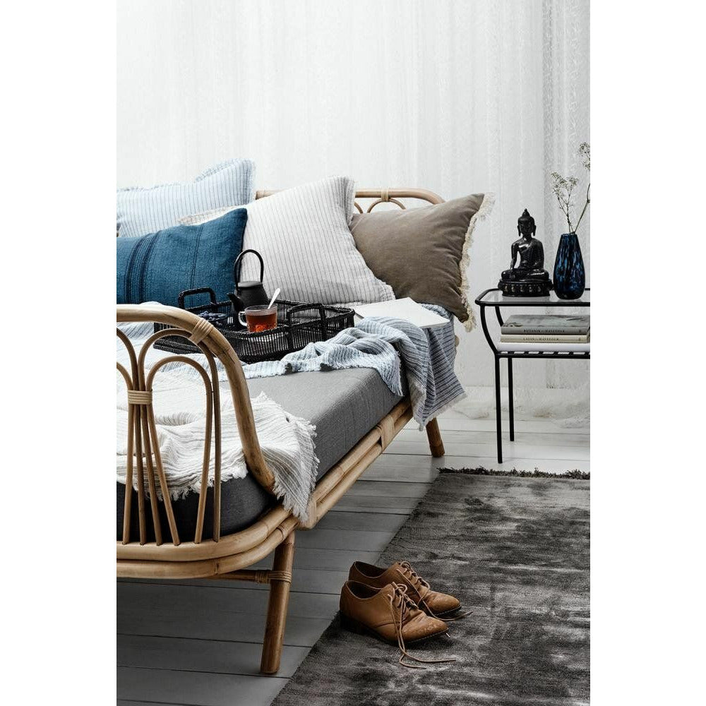Carpete nobre com franjas - 160x240 - cinza quente
