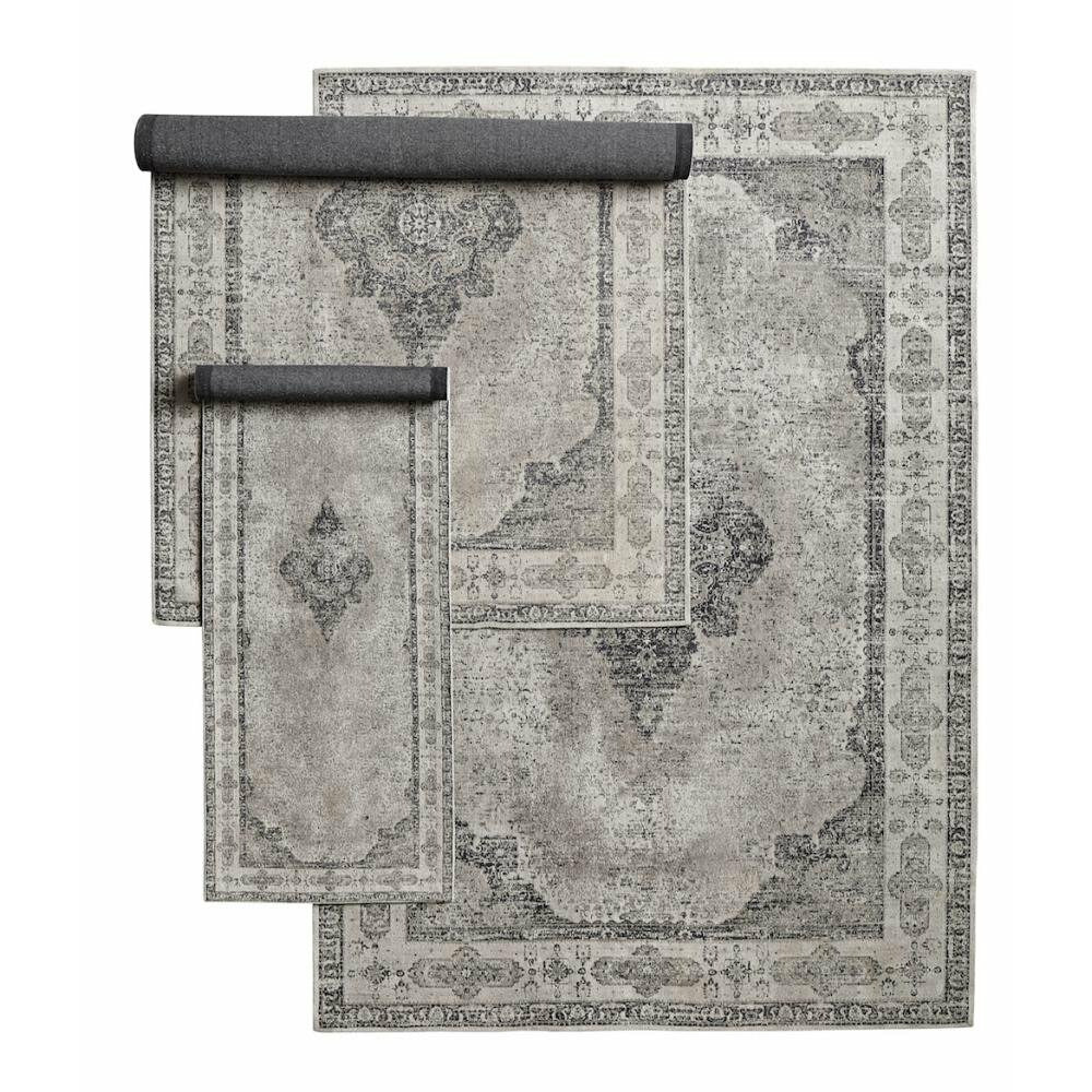 Nordal VENUS tapete tecido de algodão - 160x240 - cinzento