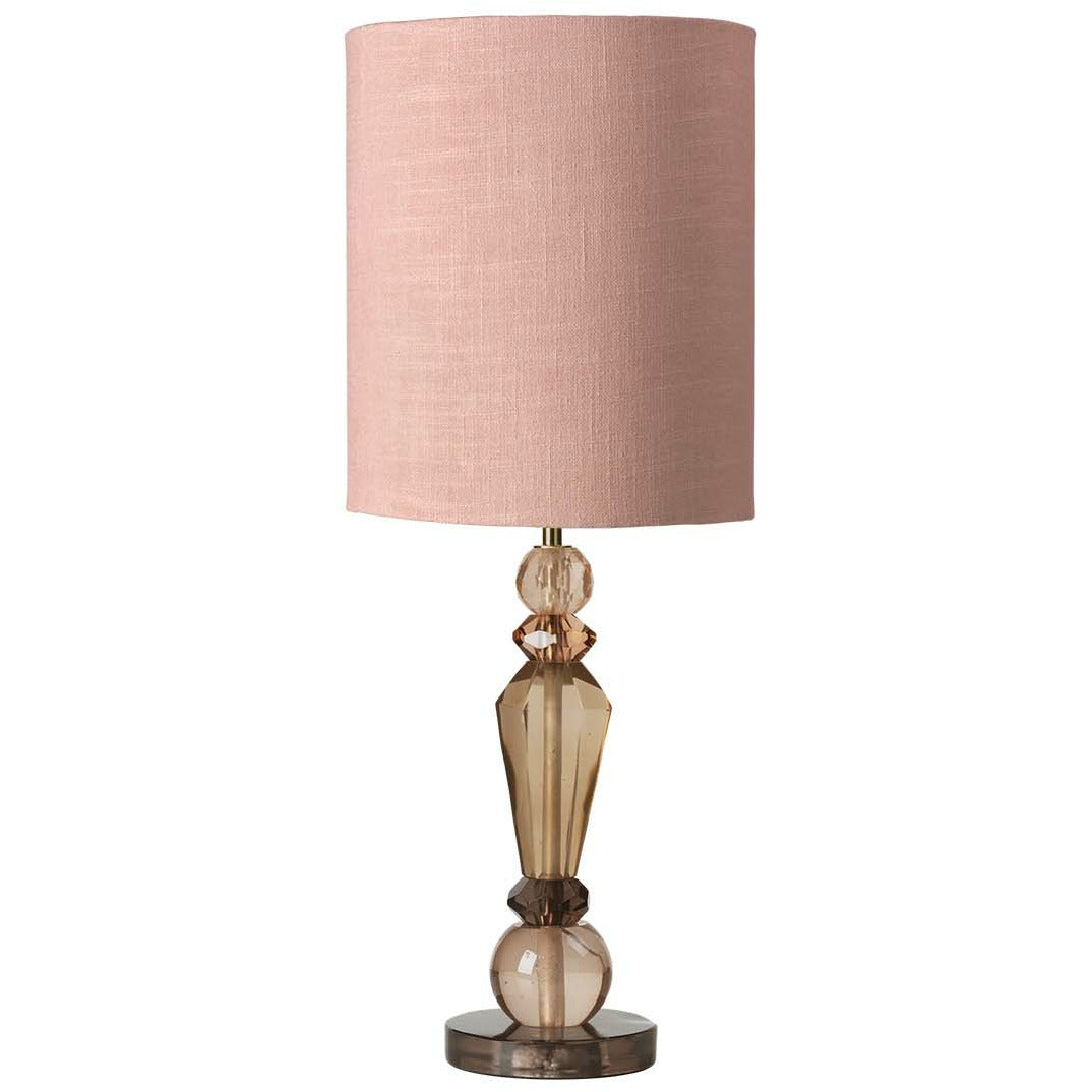 Lâmpada de Vidro Aconchegante Caia Lamp NOUGAT w. Sombra de Rosa empoeirada