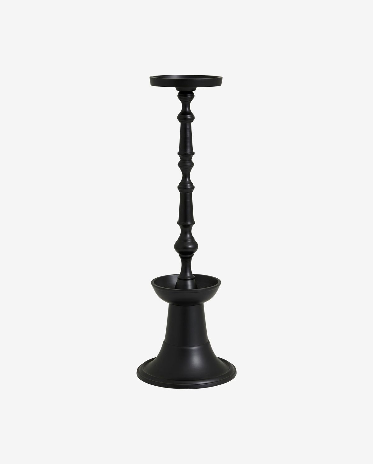 Flores High Candlestick para bloquear velas - H48 cm - preto