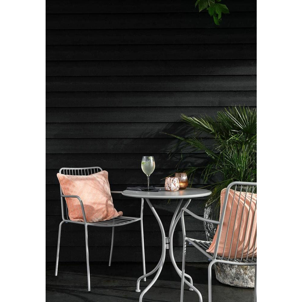 Nordal GARDEN mesa de jardim redonda em aço lacado - ø59 cm - cinzento