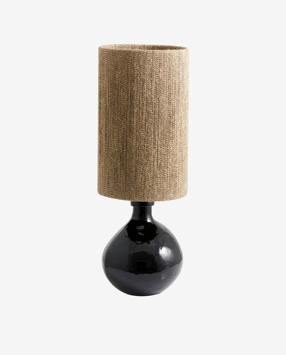 Lâmpada de mesa de desapego - preto/natureza
