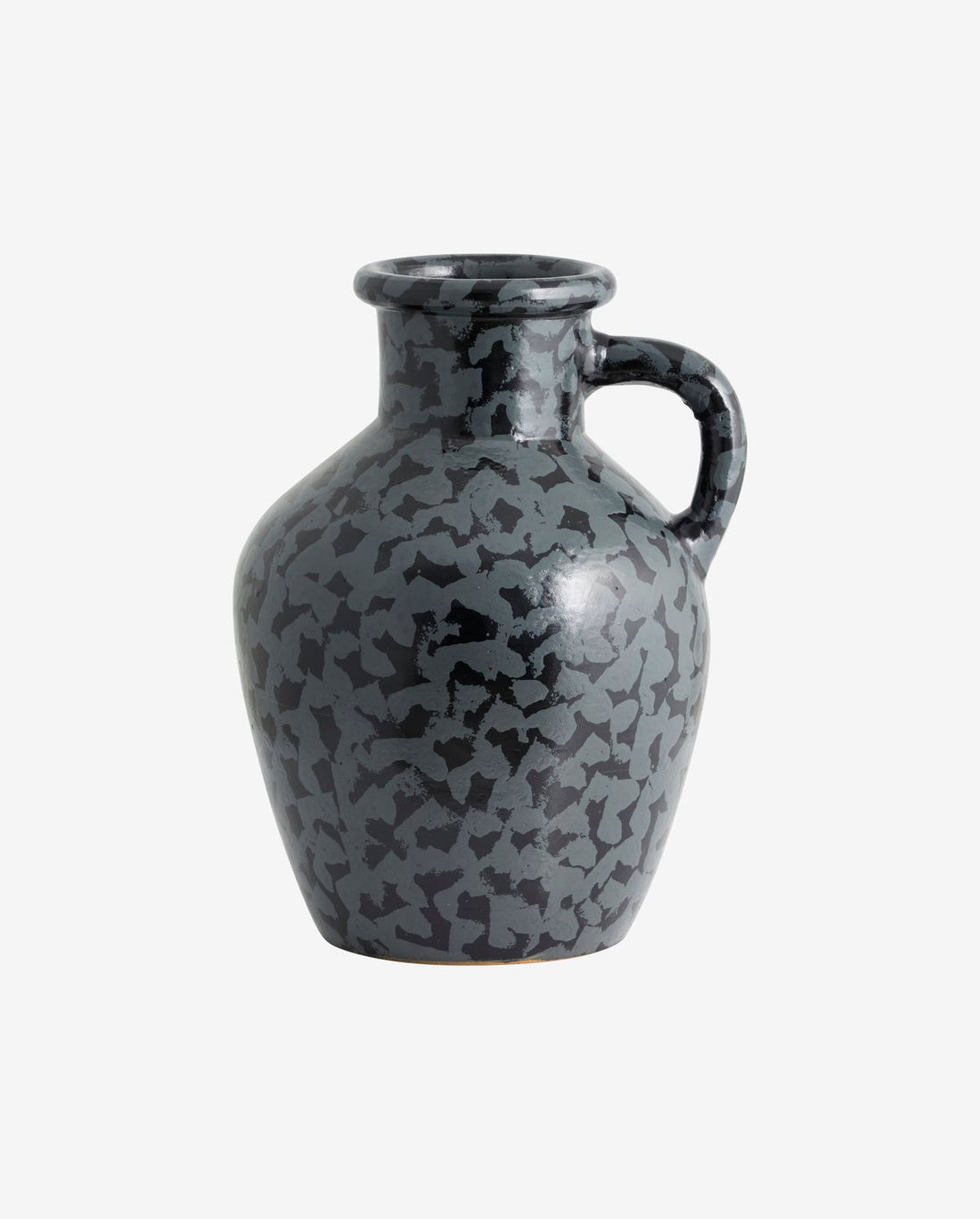 Batam vaso, envidraçado - preto