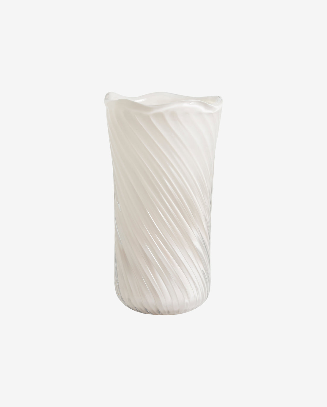 Vaso de helle, vidro - branco cru