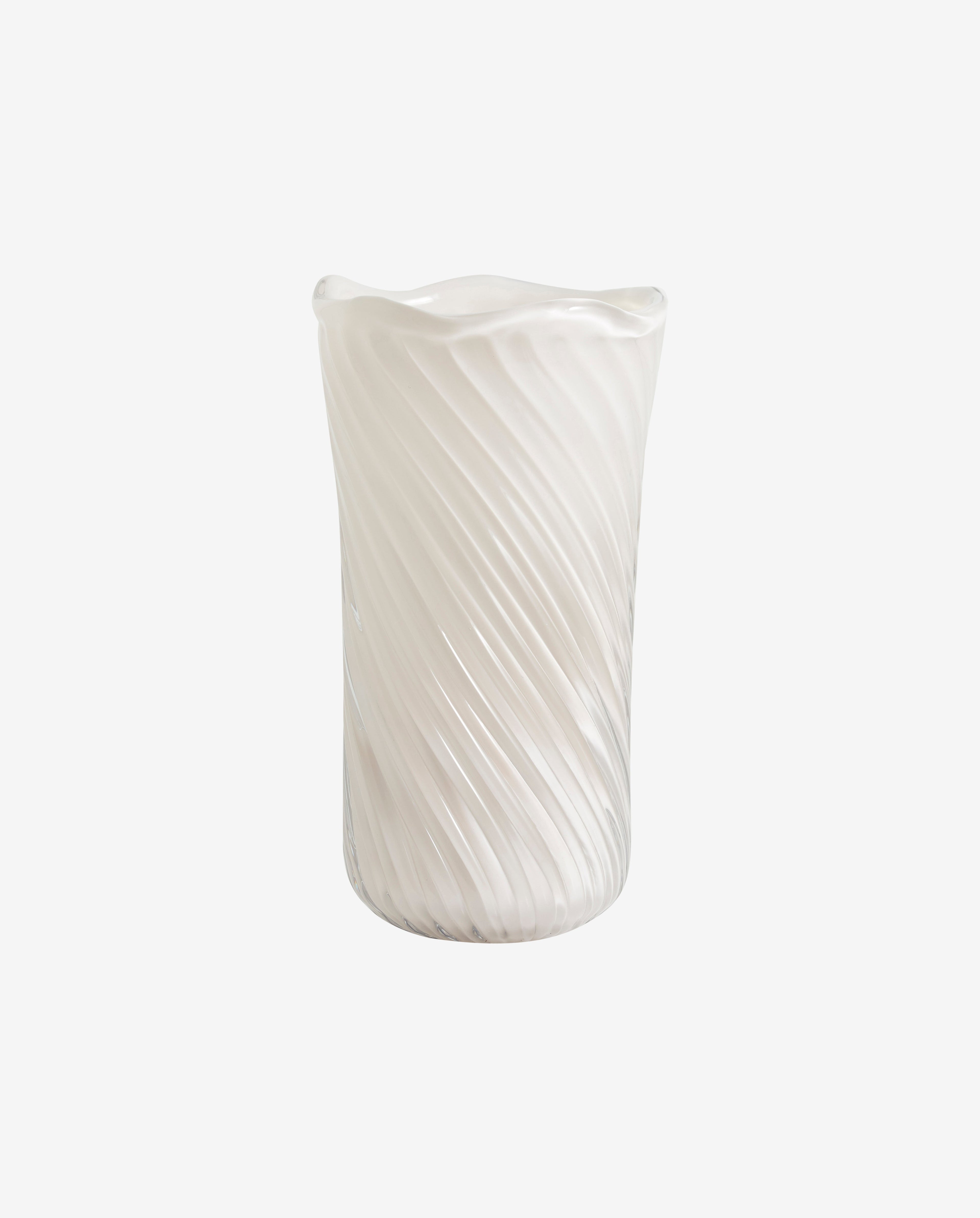 Vaso de helle, vidro - branco cru