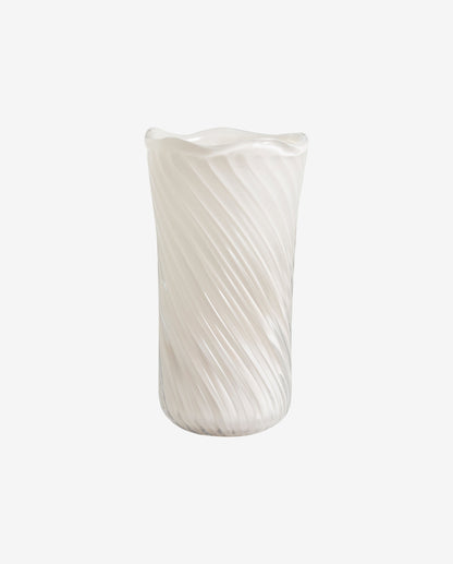 Vaso de helle, vidro - branco cru