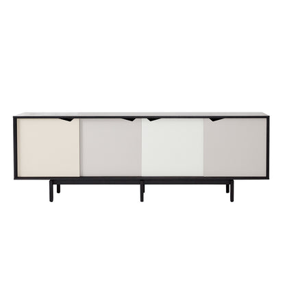 Andersen Furniture - S1 sideboard - L200xD50xH68 cm - sort med flerfarvede låger - Andersen Furniture - DesignGaragen.dk