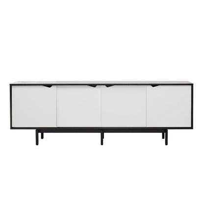 Andersen Furniture S1 sideboard - L200xD50xH68 cm - sort med hvide låger - DesignGaragen.dk.