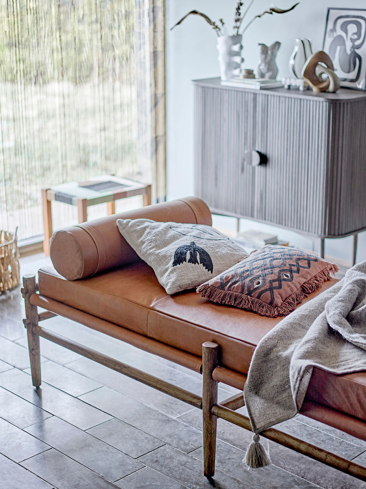 Bloomingville Galia Pude, Brun, Bomuld - Bloomingville - DesignGaragen.dk