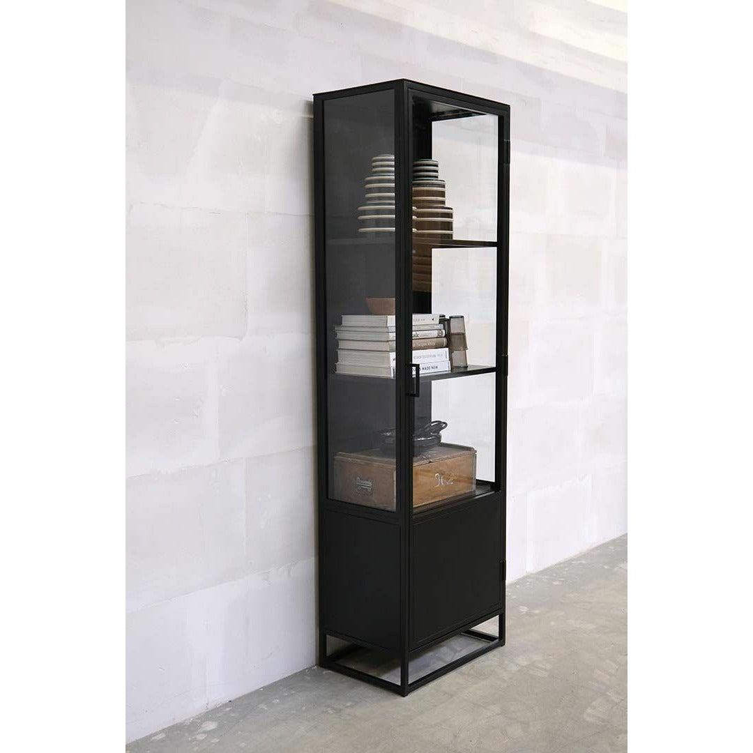 Vitrina Living Connery de marca registada com uma porta - Preto