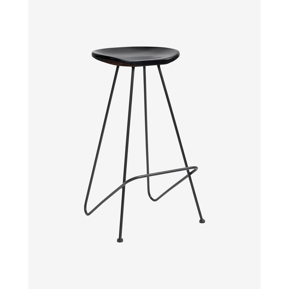 Barry Bar Dobas em madeira - H73 cm - preto