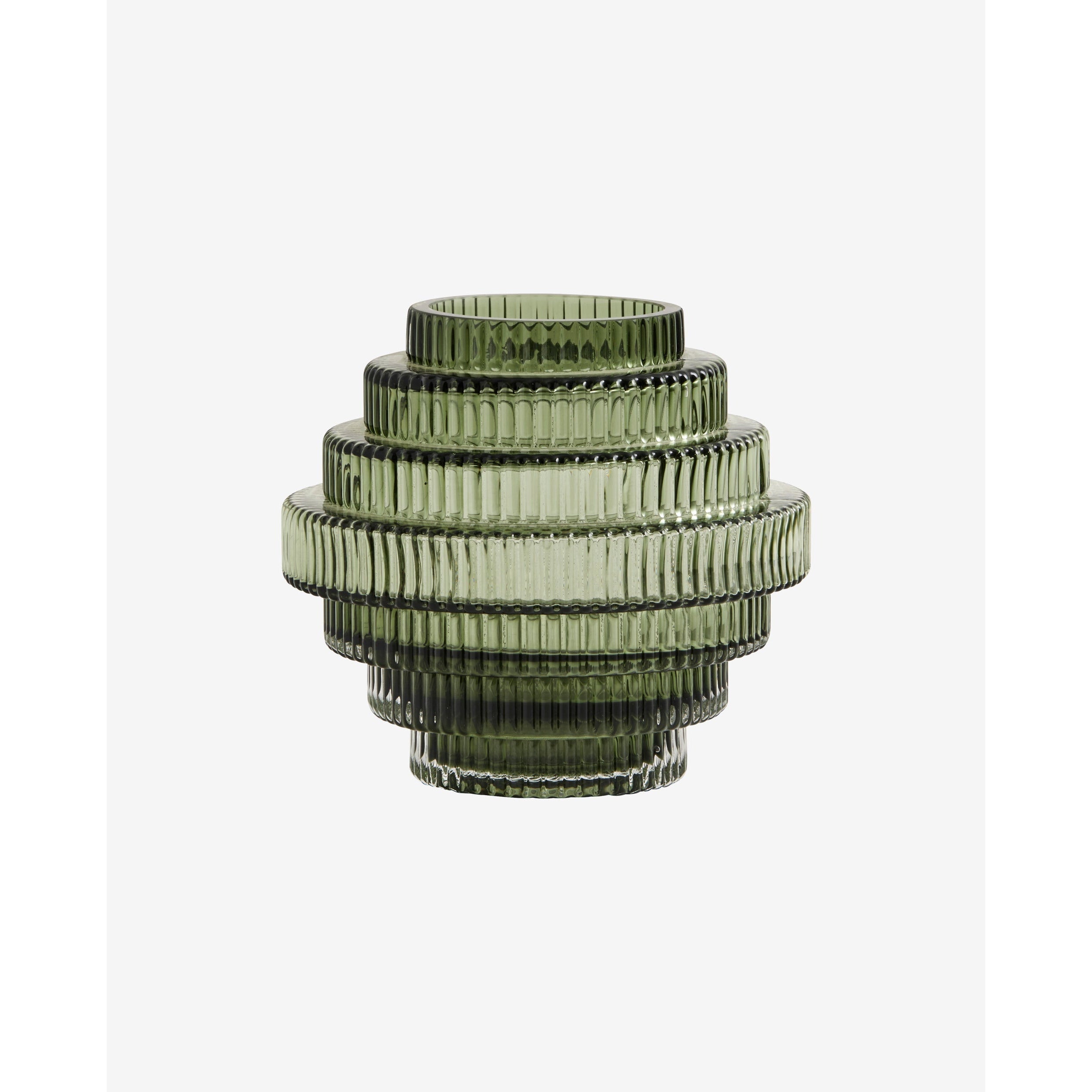 Vaso de Rill com ranhuras - H16 cm - Vissen Green