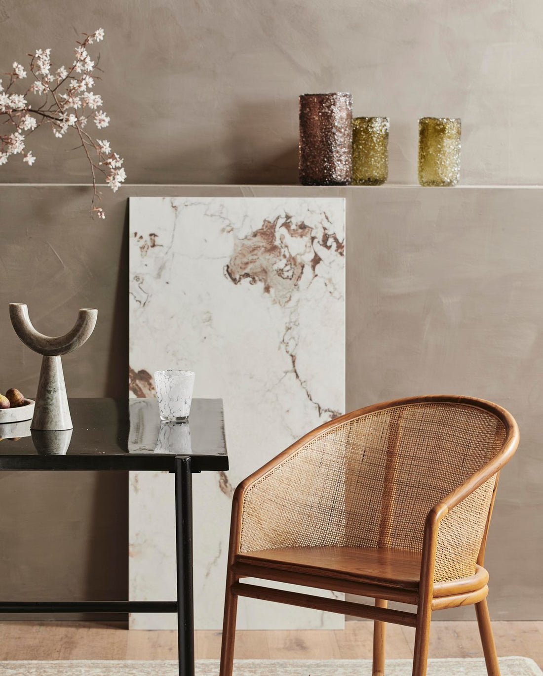 Vaso de vidro Clyde - H19,5 cm - verde