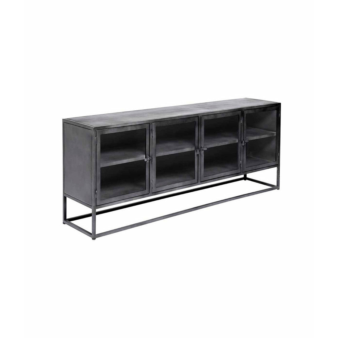 MUUBS - Skænk 4 døre Boston - Sort Jern - L180xD40xH73,5 cm - Muubs - DesignGaragen.dk