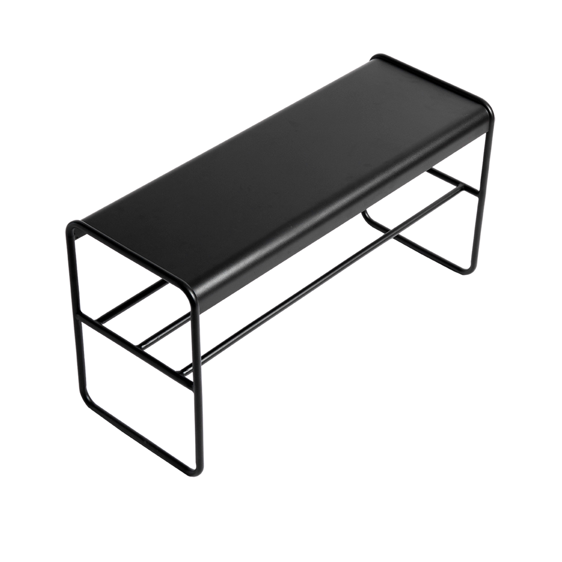 Bænk Copenhagen - Sort - Jern tube Ø16/Metal plade 2mm - W90 H47 D35cm - Muubs - DesignGaragen.dk