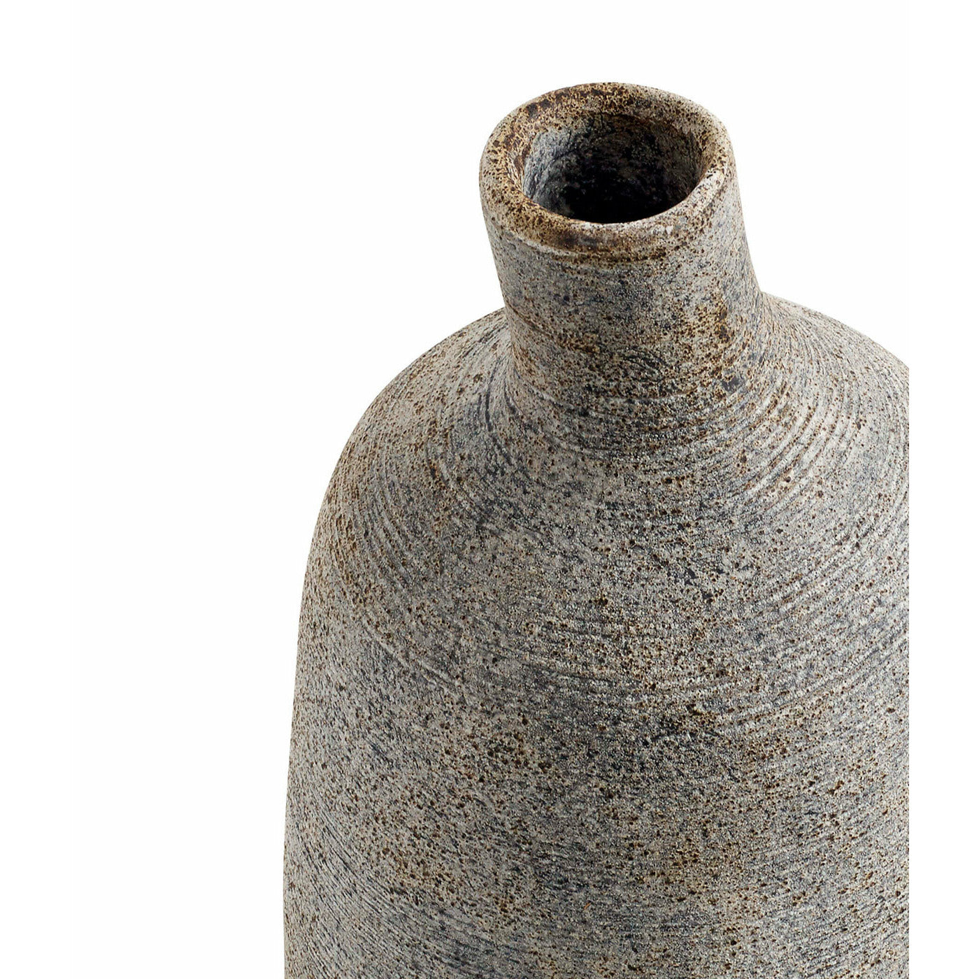 Muubs Vase Stain Large - Gråbrun - Terracotta - H: 26 Ø: 14,5 cm - DesignGaragen.dk.