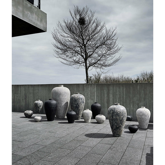 Krukke Luna Grey 18 - Grå - Terracotta - H: 18 Ø: 25 cm - Muubs - DesignGaragen.dk