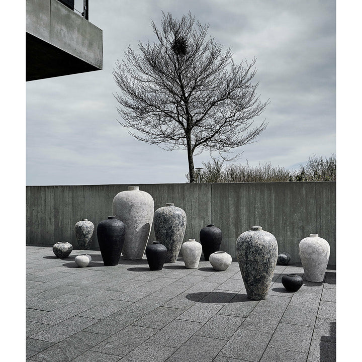 Krukke Luna Grey 18 - Grå - Terracotta - H: 18 Ø: 25 cm - Muubs - DesignGaragen.dk
