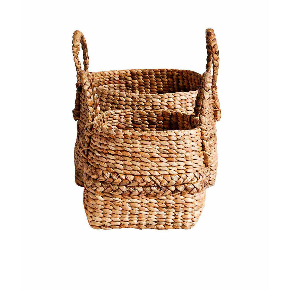 Kurv Handle S/2 - Natur - Vandhyacint - W: 46 H: 45 L: 46 cm - Muubs - DesignGaragen.dk