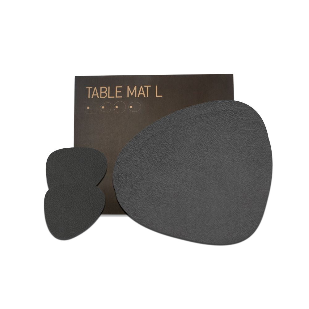 Conjunto de presente Lind Dna Curve L Hippo Black-Anthr. 2 peças