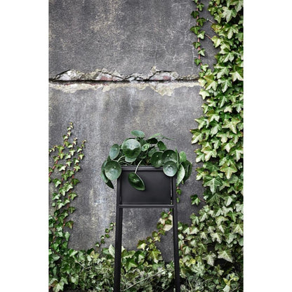 Nordal - vaso de flores em ferro, alto 66x28x28 cm preto