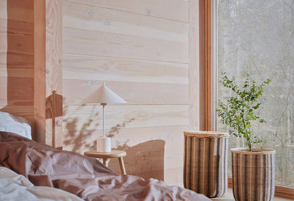 Oyoy Living listrado cesta de lavanderia - Natureza / Black