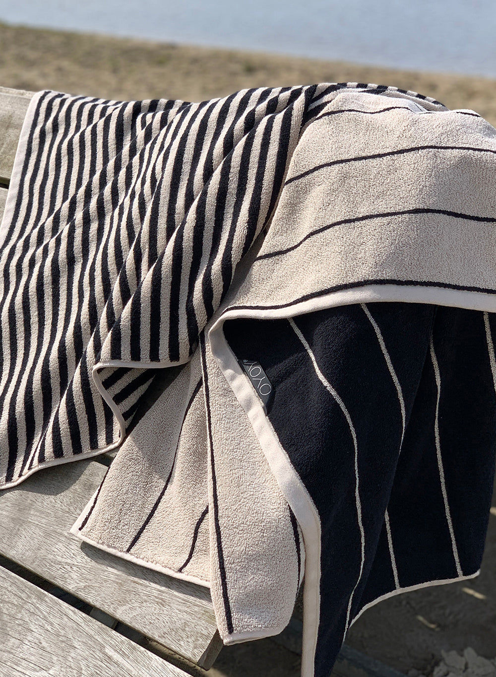 Oyoy Living Raita Toalha - 50x100 cm - Clay / Black