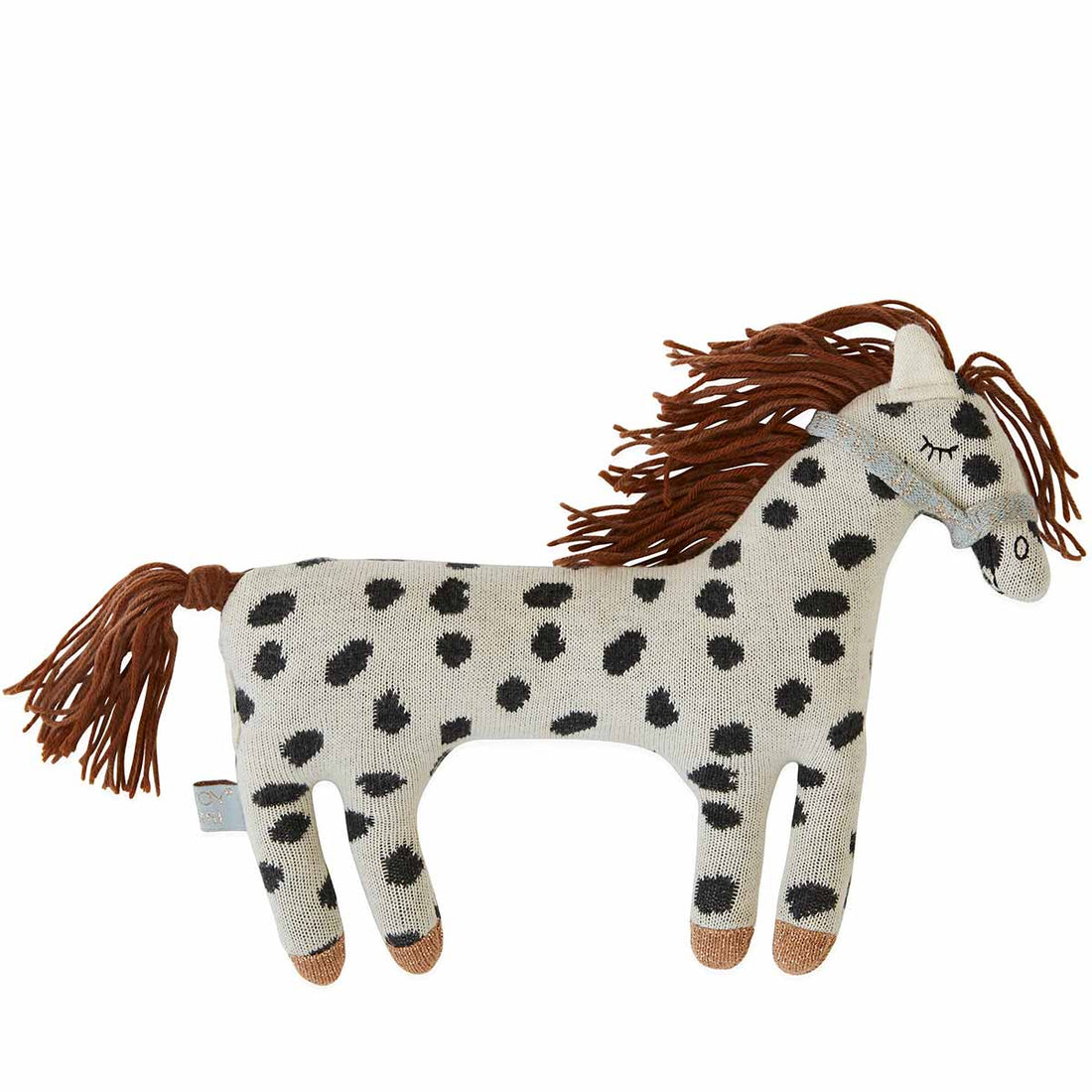 Oyoy Mini Darling - pequeno Pely Pony - Branco Crupo / Preto