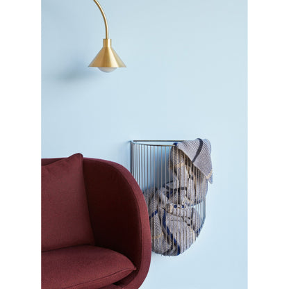 Hübsch Iris Wall Basket Nickel (conjunto de 2)