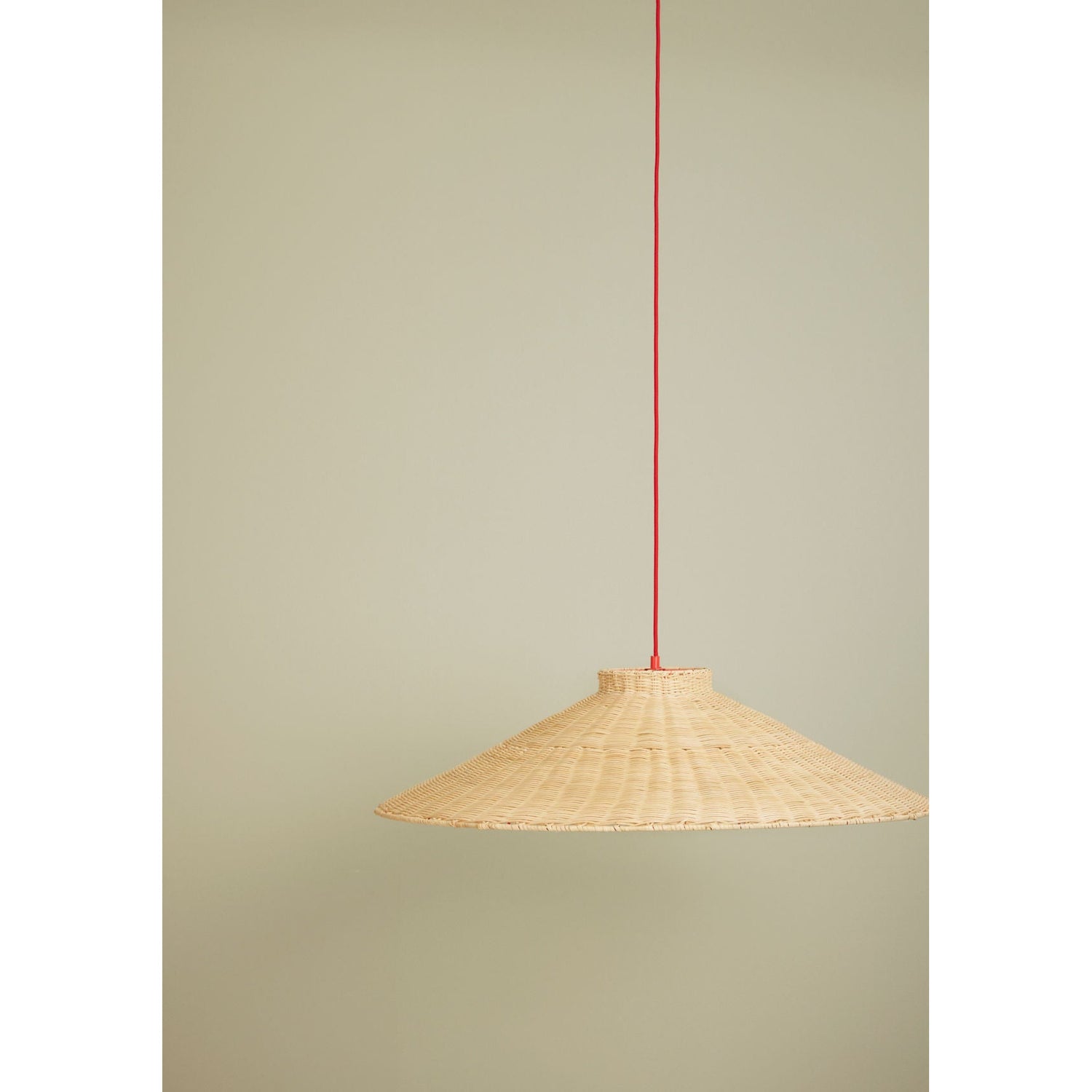 Hübsch Chand teto lâmpada trapez vermelho/natureza