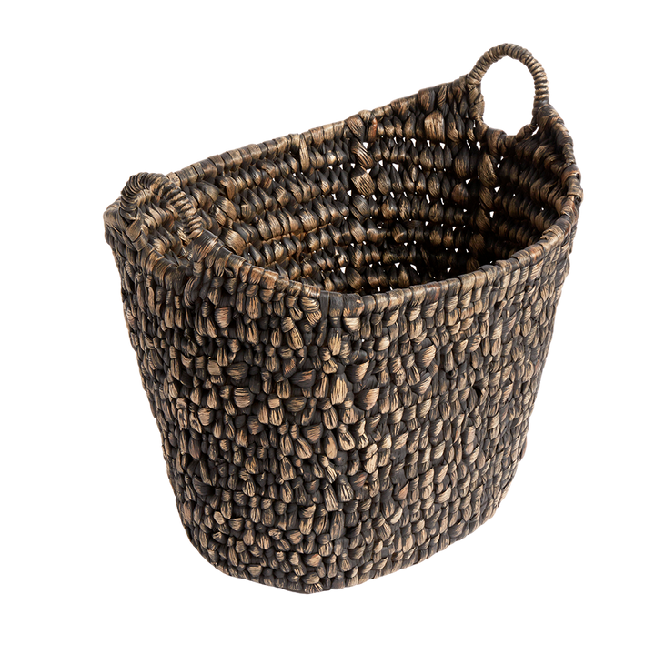 Muubs Kurv Basha - Sort - Vandhyacint - W: 45 H: 42 D: 35 Ø: 42 cm - DesignGaragen.dk.