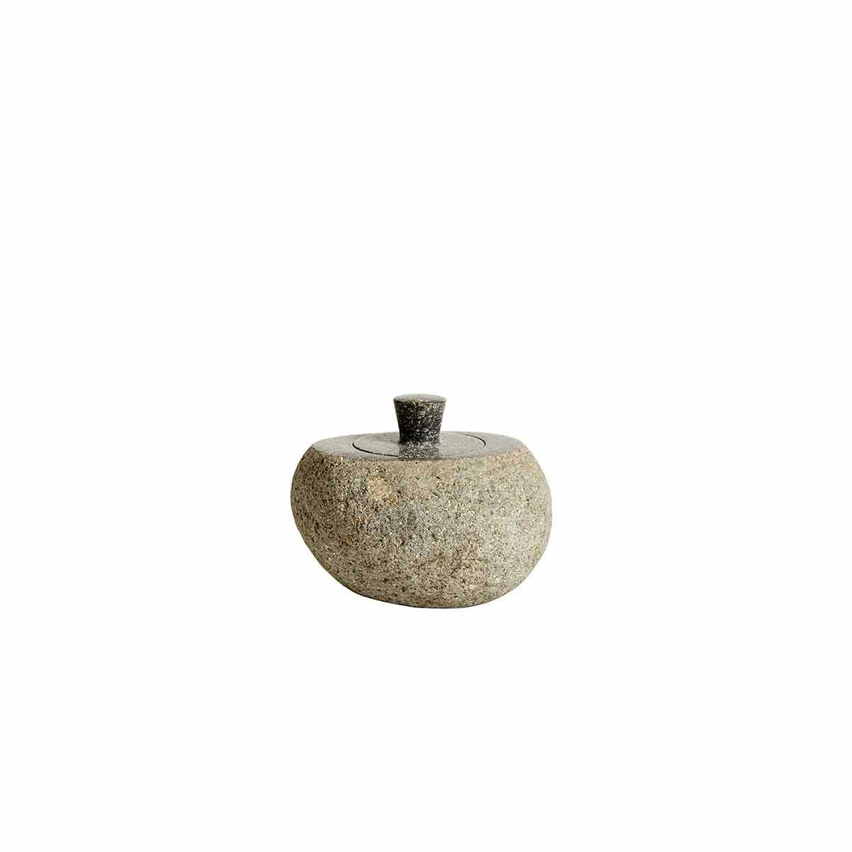 Krukke m/låg Valley S - Grå/Natur - Riverstone - H: 10 Ø: 12 cm - Muubs - DesignGaragen.dk