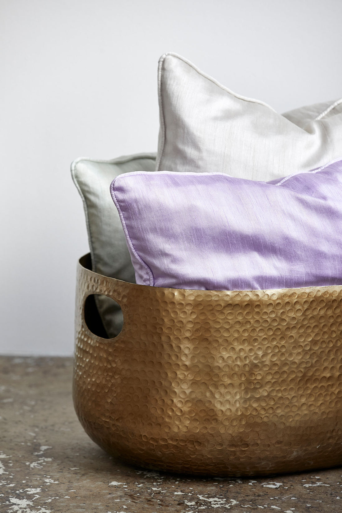 Cesta de Laika em Alumínio - Grande - Ø60 cm - acabamento de ouro