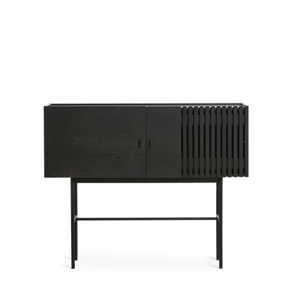 Woud - aparador de matriz (120 cm) - preto