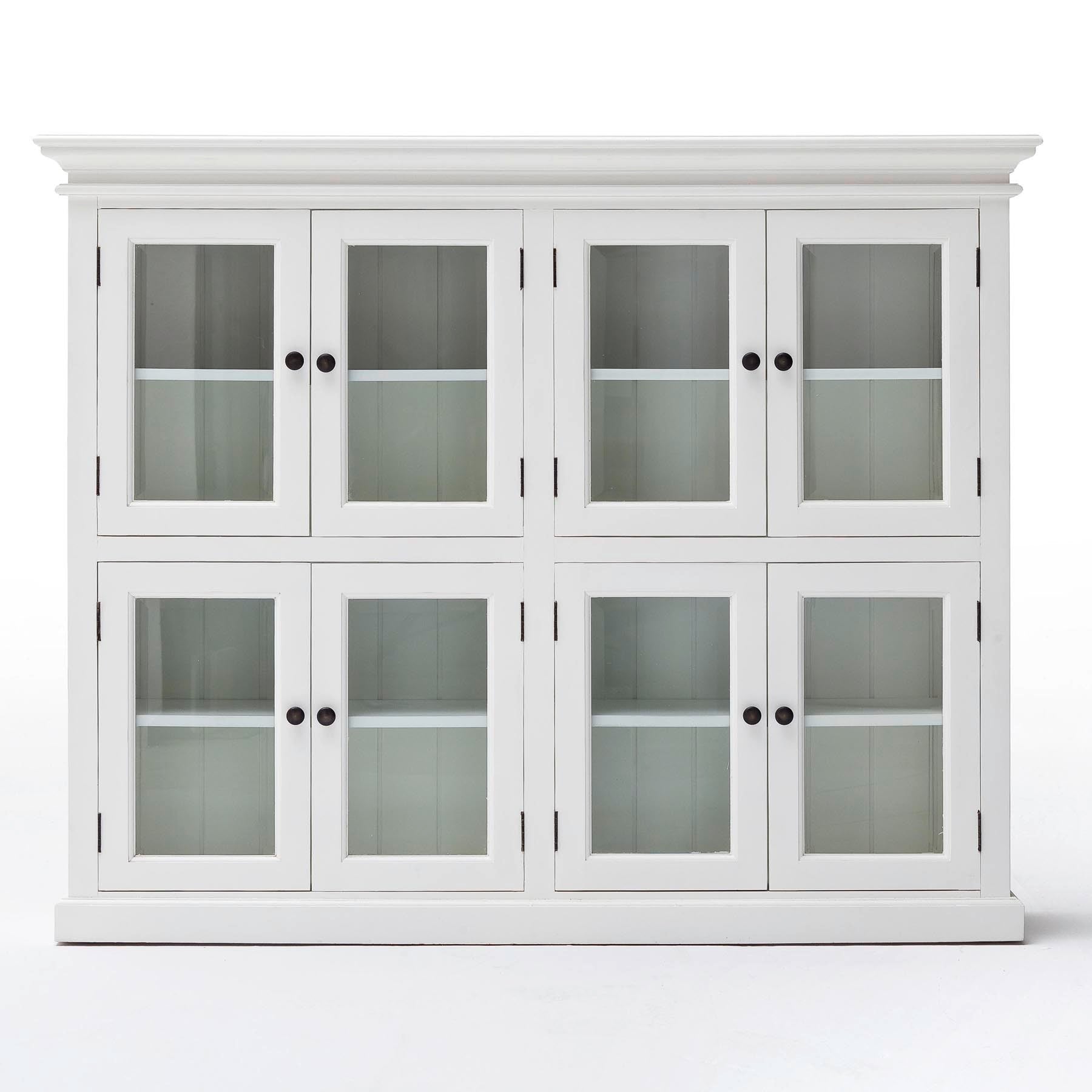 Gabinete de tela Halifax com 8 portas de vidro