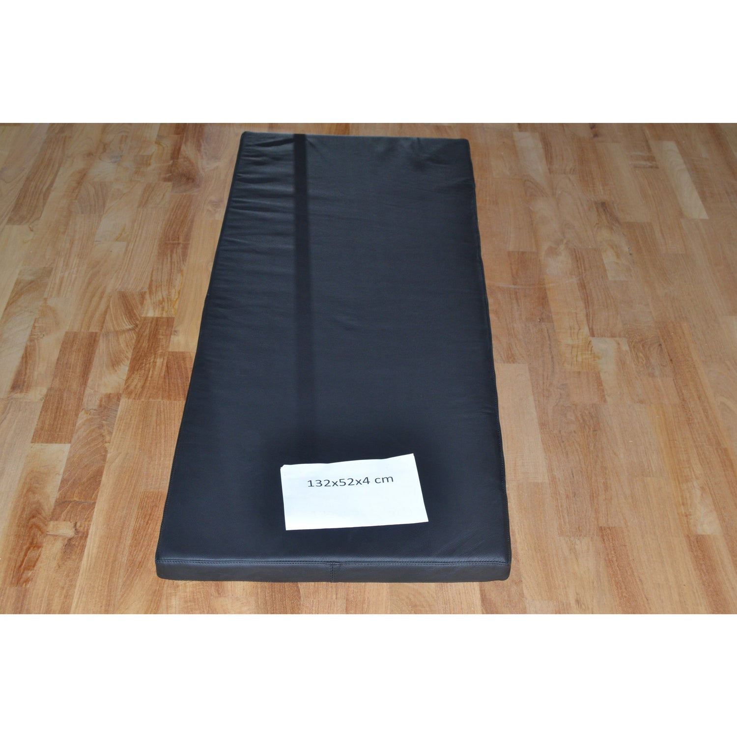 Almofada de couro preto 132x52x4 cm