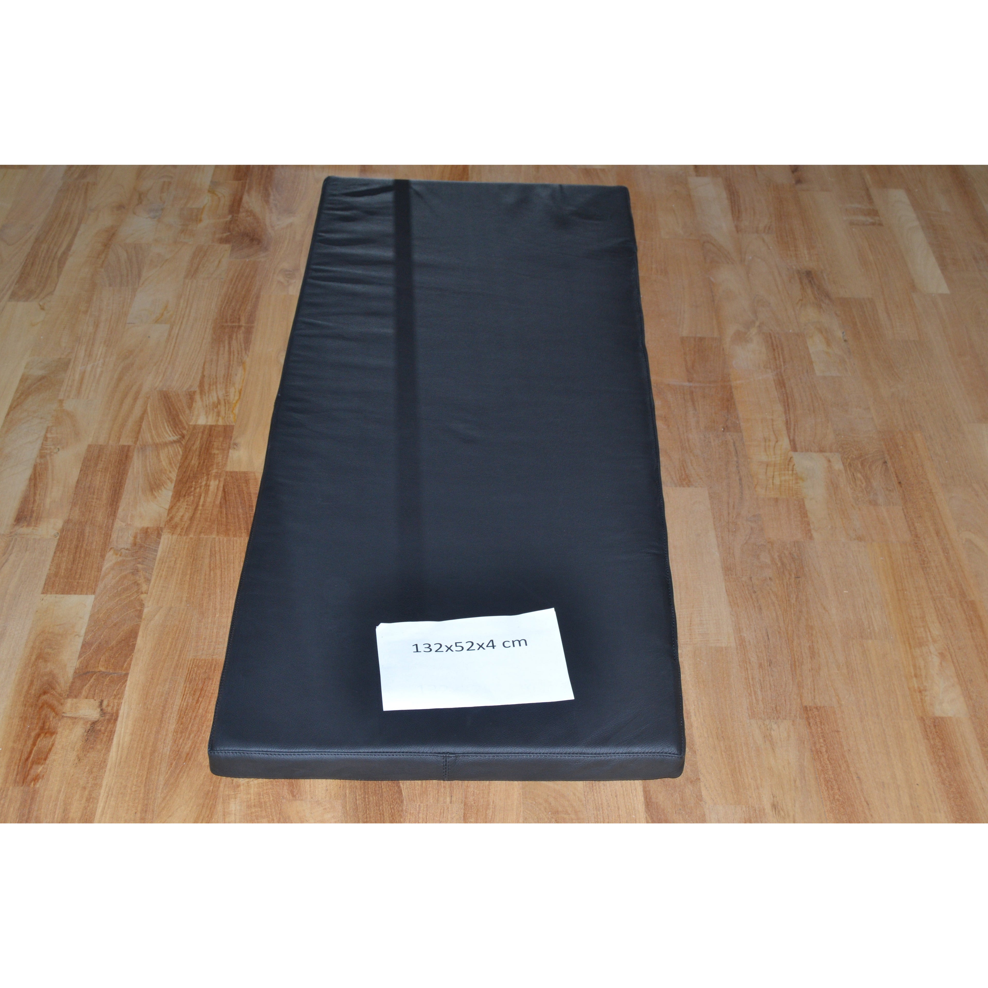 Almofada de couro preto 132x52x4 cm