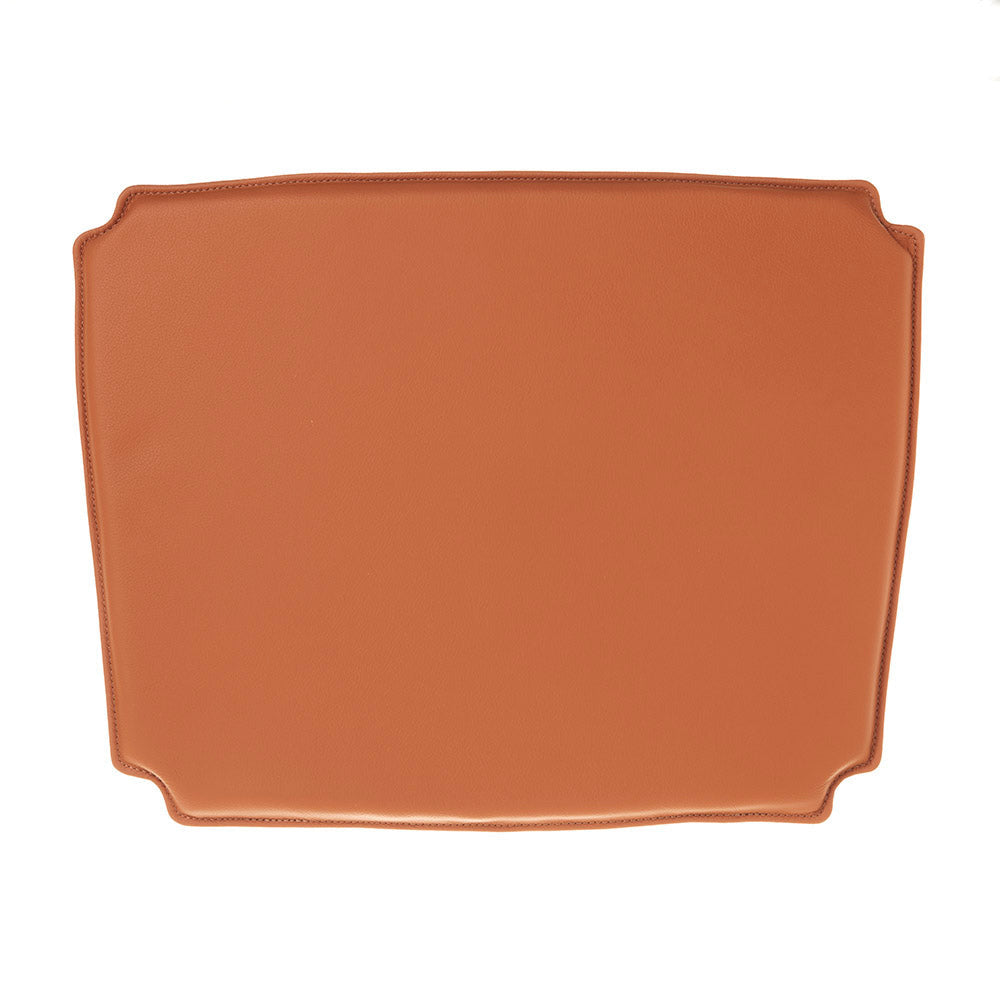 Almofada de couro de luxo para Hans J. Wegner Ch37 em Cognac Leather