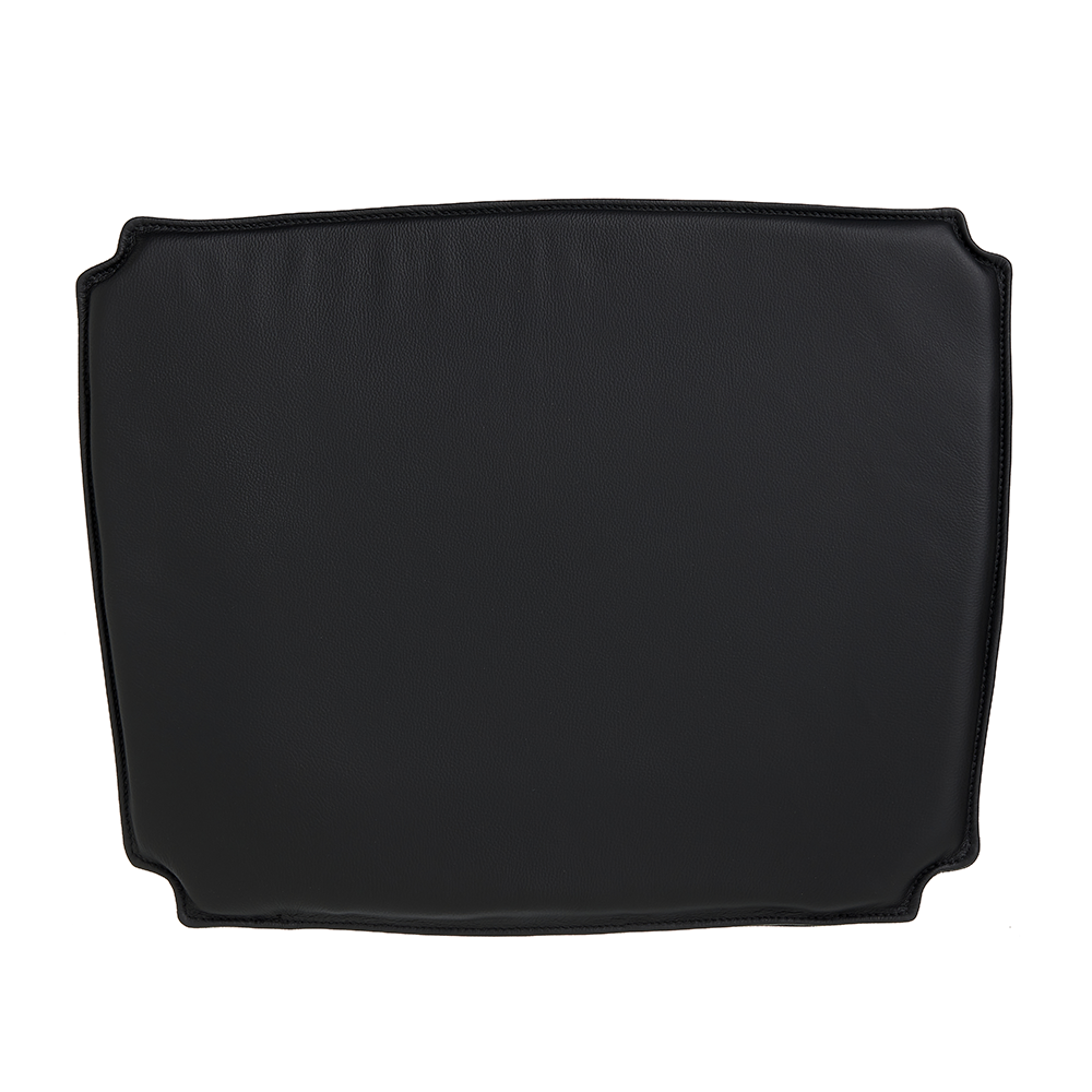 Almofada de couro de luxo para Hans J. Wegner Ch37 em couro preto