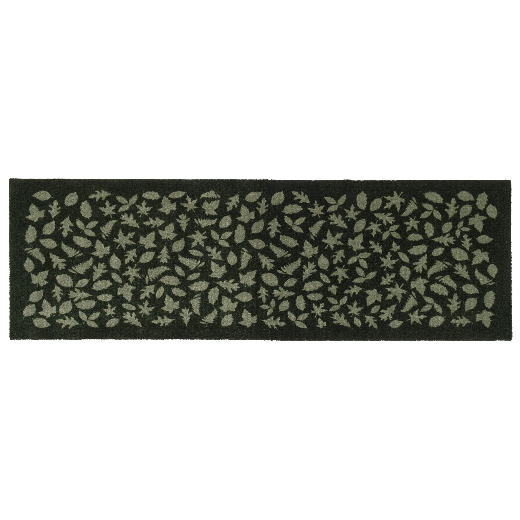 GULVMÅTTE 67 x 200 CM - LEAVES/DARK GREEN - Tica Copenhagen - DesignGaragen.dk