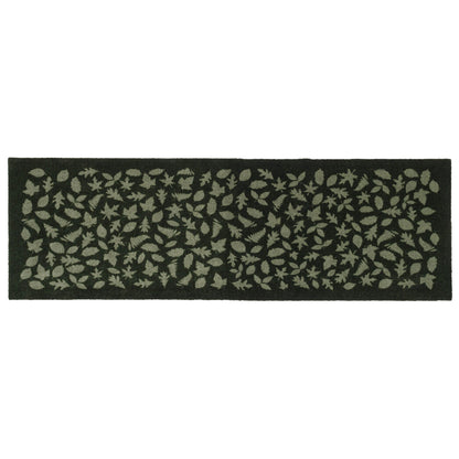 GULVMÅTTE 67 x 200 CM - LEAVES/DARK GREEN - Tica Copenhagen - DesignGaragen.dk