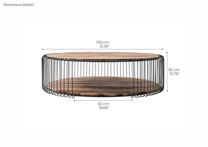 Barca Round Coffee Table 130cm